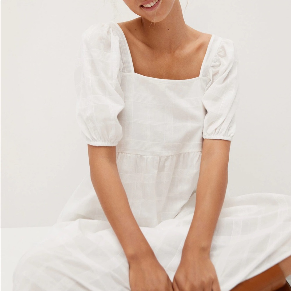 MNG cotton puffy sleeves dress bloggers fav - Picture 6 of 14